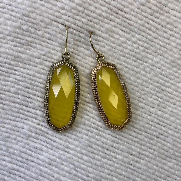 Jewelry - Faceted Yellow Drop Earrings